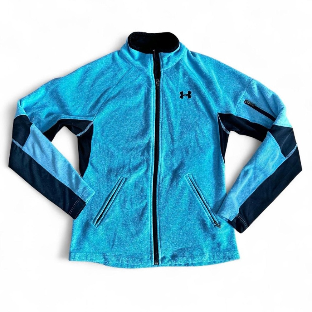 Under Armour Black and Blue Zip-Up warm fleece Jacket